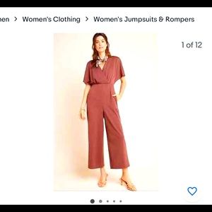 NWT Anthropologie Jumpsuit - Raspberry (brown) jumpsuit